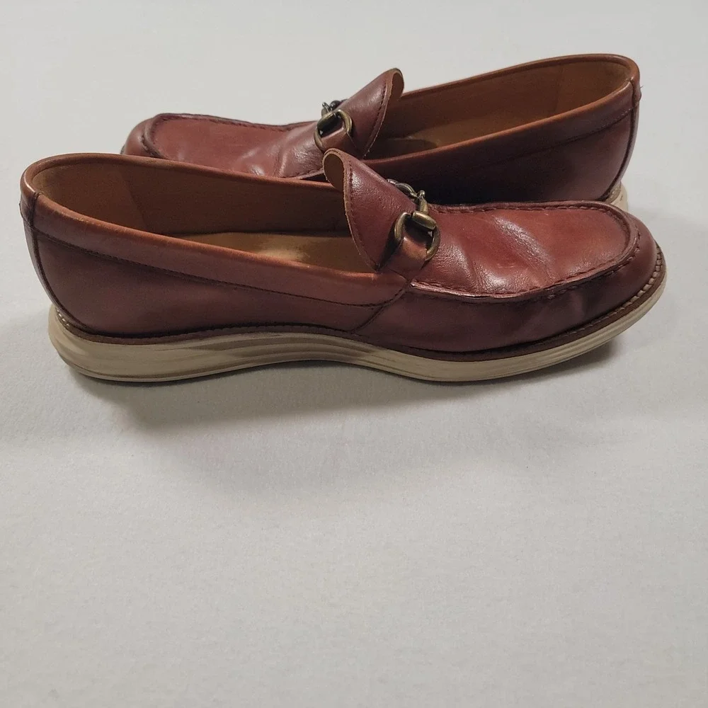 Cole Haan Men LunarGrand Bit‎ Loafers Size 10.5 M Brown Leather C11455